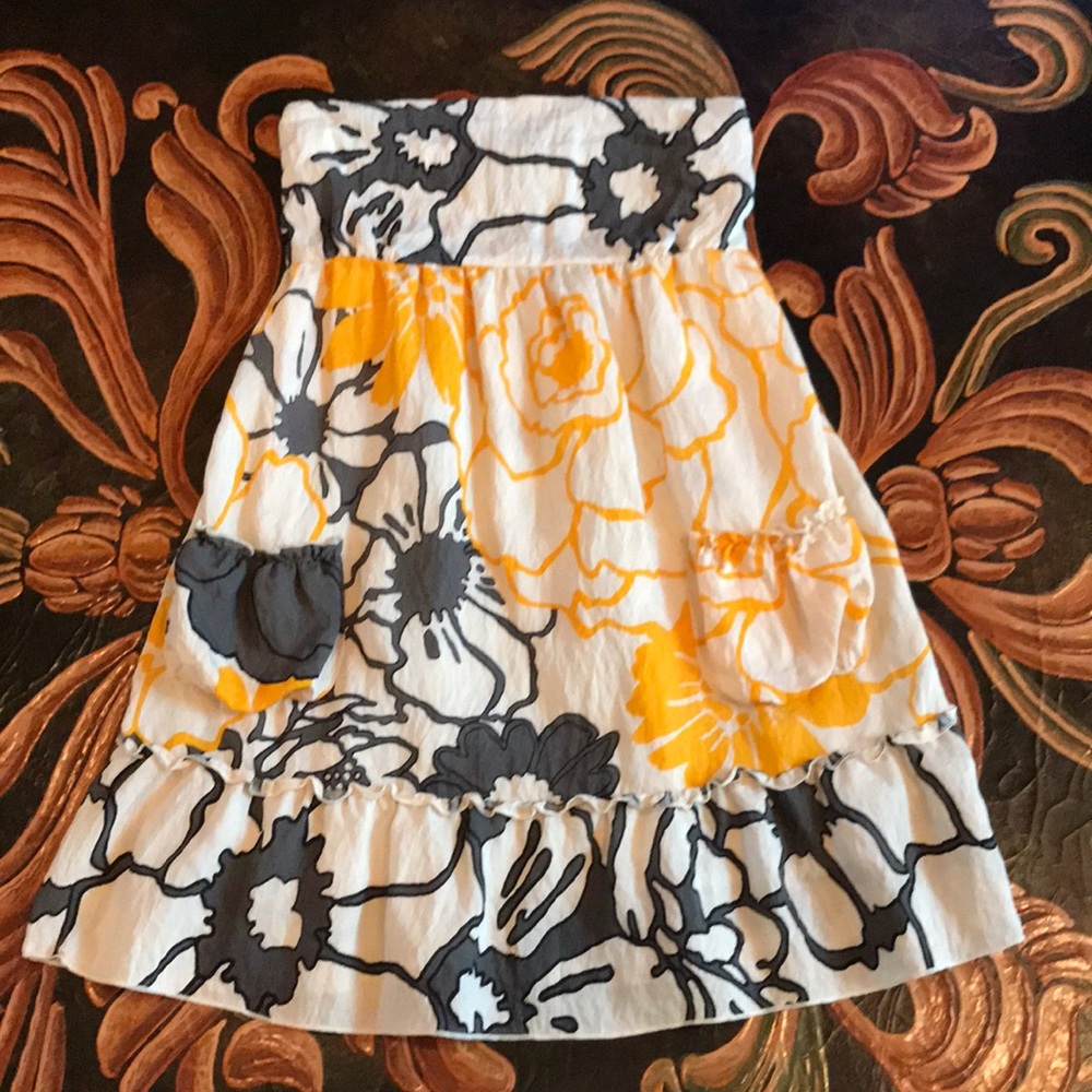 Anthropologie Fei Strapless Silky Blouse Size S/P